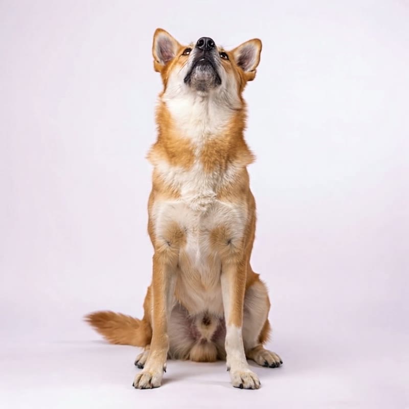Perro sentado al centro de los servicios de CEVET